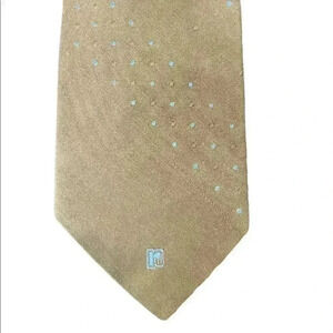 Vintage Paco Rabanne Brown Blue Dot Tie